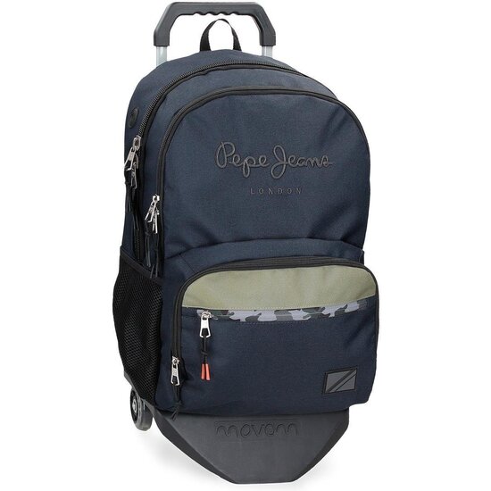 PEPE JEANS MOCHILA CON RUEDAS POLIÉSTER NEGRO image 0