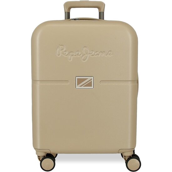 PEPE JEANS MALETA DE CABINA ABS RÍGIDA BEIGE image 0