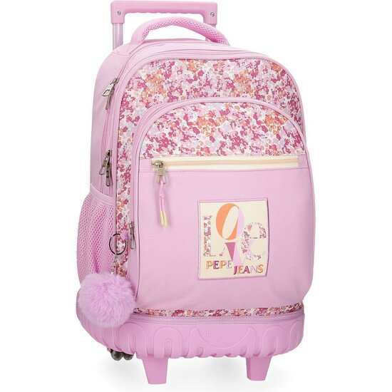 PEPE JEANS MOCHILA CON RUEDAS POLIÉSTER ROSA image 0