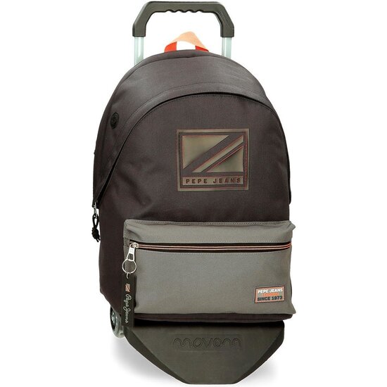 PEPE JEANS MOCHILA ESCOLAR CON CARRO POLIÉSTER NEGRO image 0