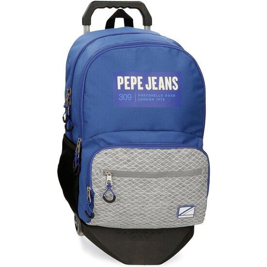 PEPE JEANS MOCHILA ESCOLAR CON CARRO POLIÉSTER AZUL image 0