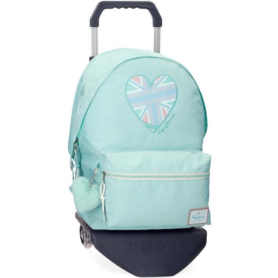 PEPE JEANS MOCHILA ESCOLAR CON CARRO POLIÉSTER AZUL image 0
