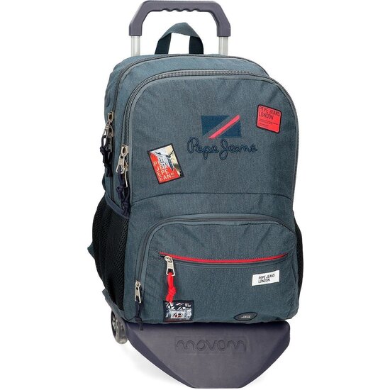 PEPE JEANS MOCHILA ESCOLAR CON CARRO POLIÉSTER AZUL image 0