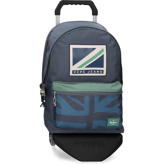 PEPE JEANS MOCHILA ESCOLAR CON CARRO POLIÉSTER AZUL image 0