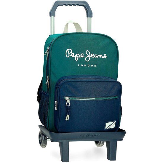 PEPE JEANS MOCHILA ESCOLAR CON CARRO POLIÉSTER VERDE image 0