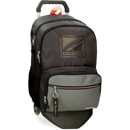 PEPE JEANS MOCHILA ESCOLAR CON CARRO POLIÉSTER NEGRO image 0