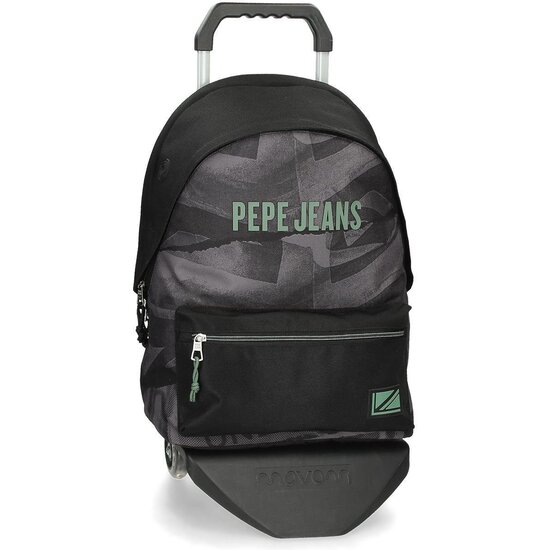 PEPE JEANS MOCHILA ESCOLAR CON CARRO POLIÉSTER NEGRO image 0
