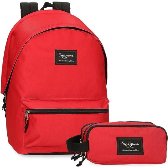 PEPE JEANS MOCHILA ESCOLAR POLIÉSTER ROJO image 0