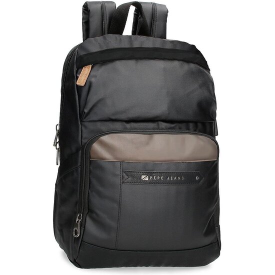 PEPE JEANS MOCHILA PARA PORTÁTIL ALGODÓN, POLIÉSTER Y PU. CARDIFF NEGRO image 0
