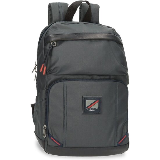PEPE JEANS MOCHILA PARA PORTÁTIL ALGODÓN, POLIÉSTER Y PU. HACKNEY GRIS image 0