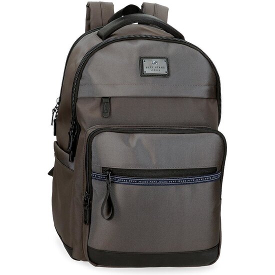 PEPE JEANS MOCHILA PARA PORTÁTIL POLIÉSTER CON DETALLES EN PIEL SINTÉTICA IRON image 0
