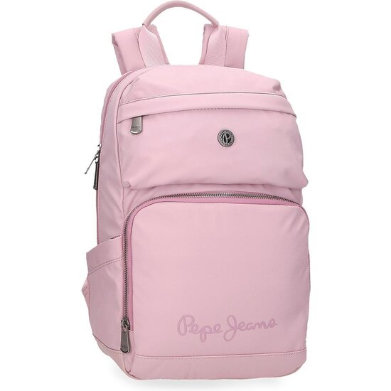 PEPE JEANS MOCHILA PARA PORTÁTIL POLIÉSTER Y PU CORIN ROSA image 0