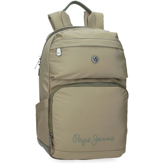 PEPE JEANS MOCHILA PARA PORTÁTIL POLIÉSTER Y PU CORIN VERDE image 0