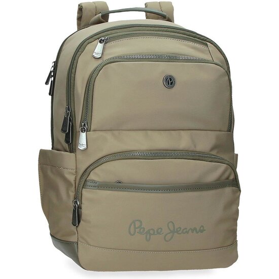 PEPE JEANS MOCHILA PARA PORTÁTIL POLIÉSTER Y PU CORIN VERDE image 0