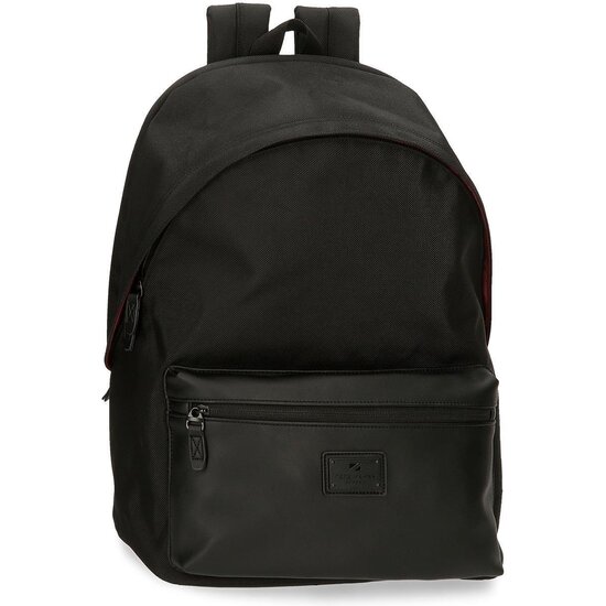 PEPE JEANS MOCHILA PARA PORTÁTIL POLIÉSTER Y PU SOHO NEGRO image 0