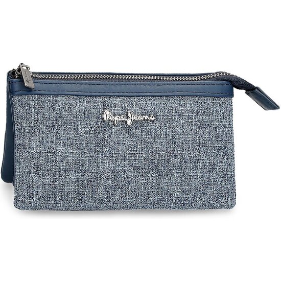 PEPE JEANS MONEDERO POLIÉSTER CON DETALLES EN PIEL SINTÉTICA MADDIE AZUL image 0