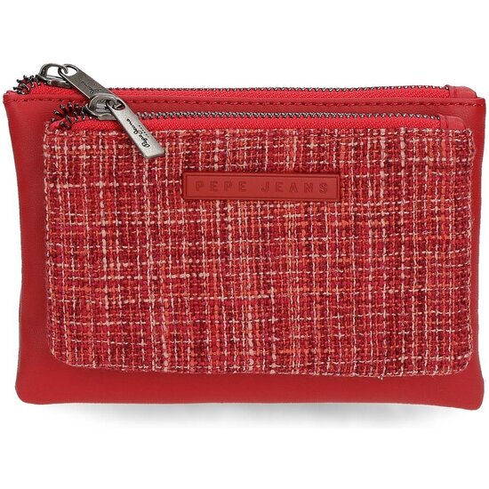 PEPE JEANS MONEDERO POLIÉSTER CON DETALLES EN PIEL SINTÉTICA OANA ROJO image 0