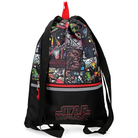 STAR WARS MOCHILA SACO Y PORTA ALIMENTOS POLIÉSTER NEGRO image 0