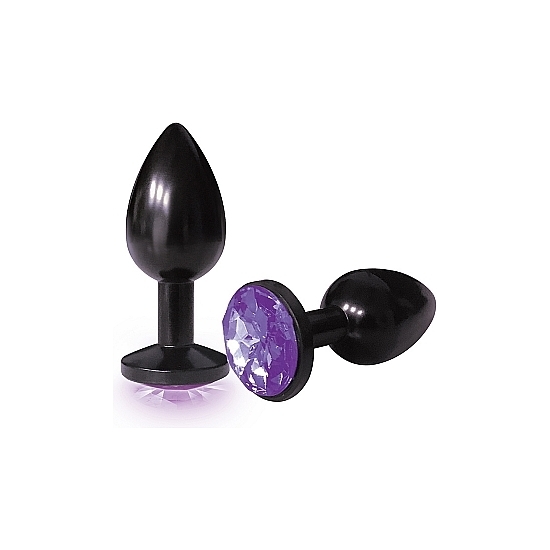BEJEWELED ANNODIZED STAINLESS STEEL PLUG - VIOLET  image 0