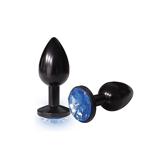 BEJEWELED ANNODIZED STAINLESS STEEL PLUG - COBALT image 0