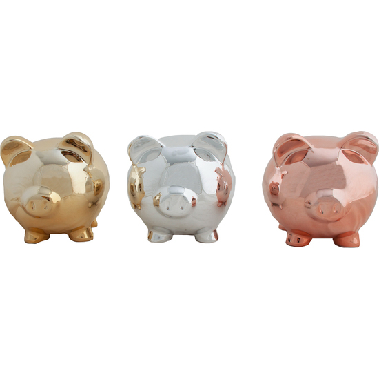 FIGURA DECORATIVA CERDITO - 3 COLORES SURTIDOS image 0