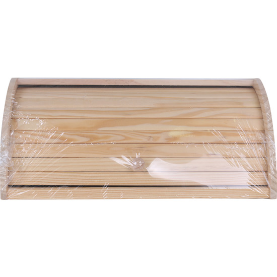 WOOD BREAD BOX W/SLIDING COVER PRIVILEGE image 1