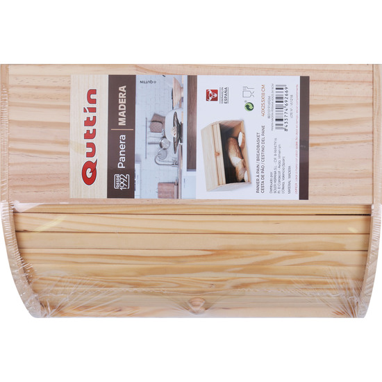 WOOD BREAD BOX W/SLIDING COVER PRIVILEGE image 3