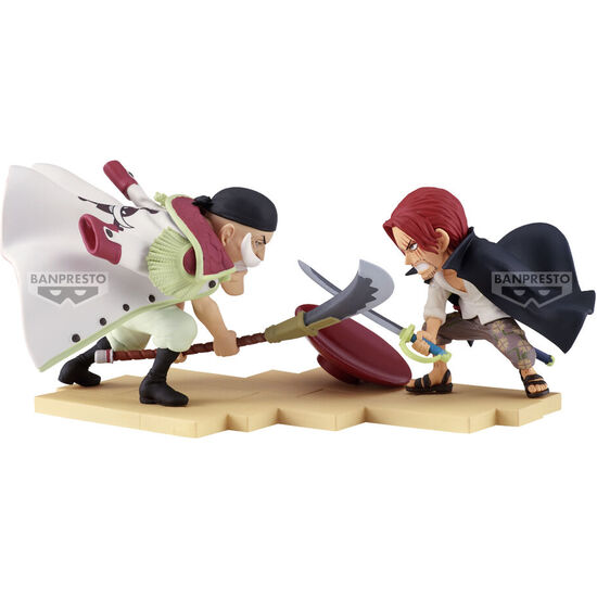 FIGURA EDWARD NEWGATE VS. SHANKS WORLD COLLECTABLE LOG STORIES ONE PIECE 13CM image 0