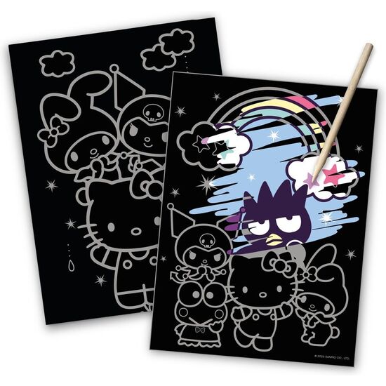 SET PAPELERIA SCRATCH ART HELLO KITTY AND FRIENDS image 1