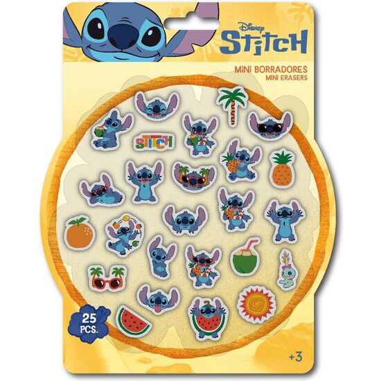 BLISTER 25 GOMAS DE BORRAR STITCH DISNEY image 0