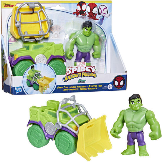 SET CAMION DEMOLEDOR + FIGURA HULK SPIDEY AND HIS AMAZING FRIENDS MARVEL image 0