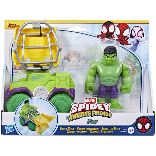 SET CAMION DEMOLEDOR + FIGURA HULK SPIDEY AND HIS AMAZING FRIENDS MARVEL image 1