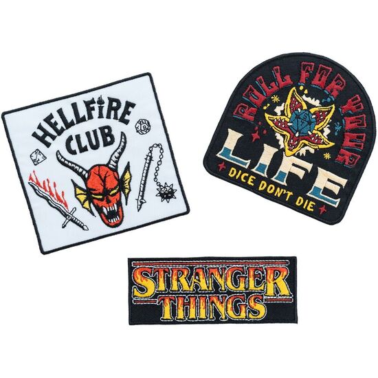 SET 3 PARCHES STRANGER THINGS image 0