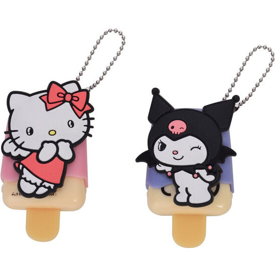 BLISTER 2 BALSAMOS LABIALES 3D KUROMI & HELLO KITTY image 1