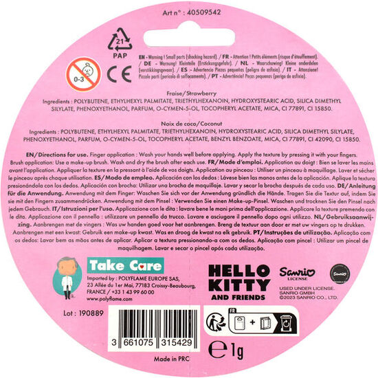 BLISTER 2 BALSAMOS LABIALES 3D KUROMI & HELLO KITTY image 3