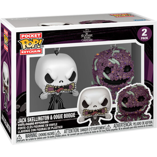 BLISTER 2 LLAVEROS POCKET POP DISNEY PESADILLA ANTES DE NAVIDAD JACK & OOGIE BOOGIE image 1