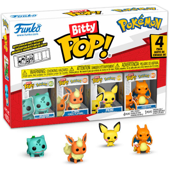 BLISTER 4 FIGURAS BITTY POP POKEMON BULBASAUR image 1