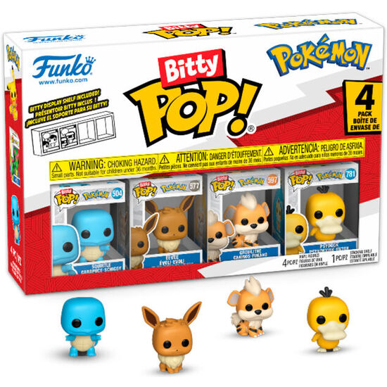 BLISTER 4 FIGURAS BITTY POP POKEMON SQUIRTLE image 1
