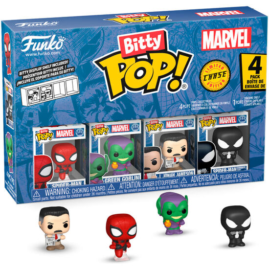BLISTER 4 FIGURAS BITTY POP MARVEL SPIDER-MAN image 1