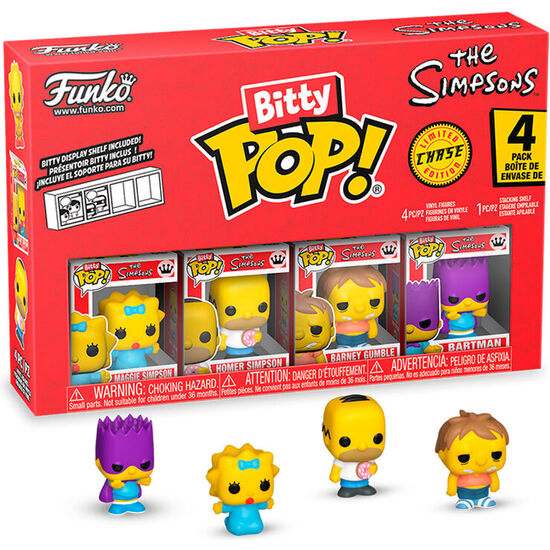 BLISTER 4 FIGURAS BITTY POP LOS SIMPSONS MAGGIE image 0