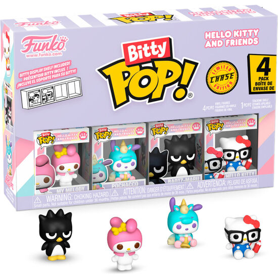 BLISTER 4 FIGURAS BITTY POP HELLO KITTY AND FRIENDS MY MELODY image 1