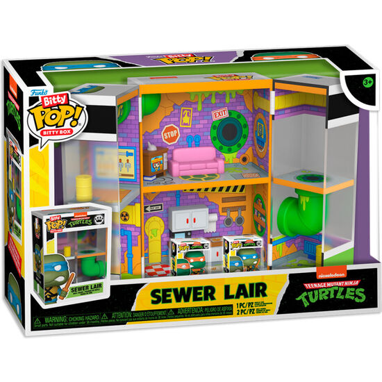 FIGURA BITTY POP BOXES TORTUGAS NINJA SEWER LAIR image 1