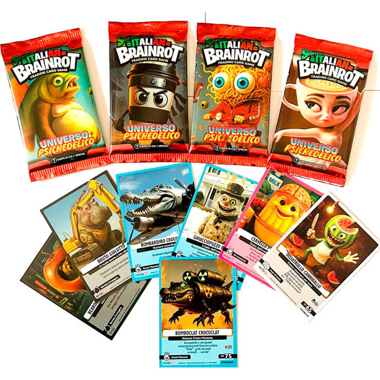 SOBRE 7 CARTAS COLECCIONABLES UNIVERSO PSICHEDELICO SKIFIDOL ITALIAN BRAINROT ITALIANO SURTIDO image 0