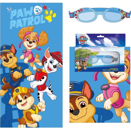 TOALLA SET GAFAS NATACIÓN PAW PATROL image 0