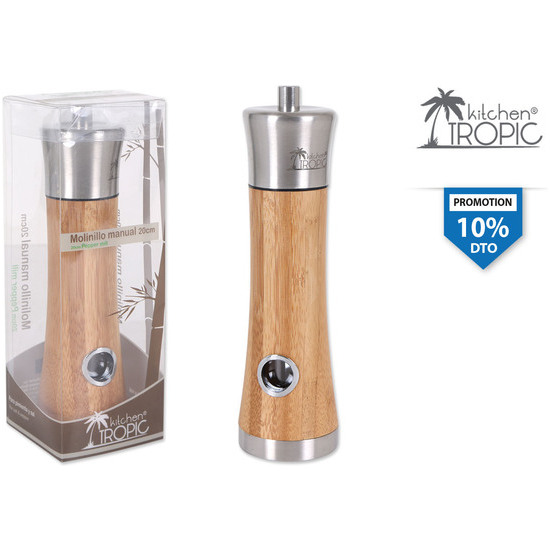 BAMBOO PEEPER GRINDER 20CM KITCHEN TROP image 0