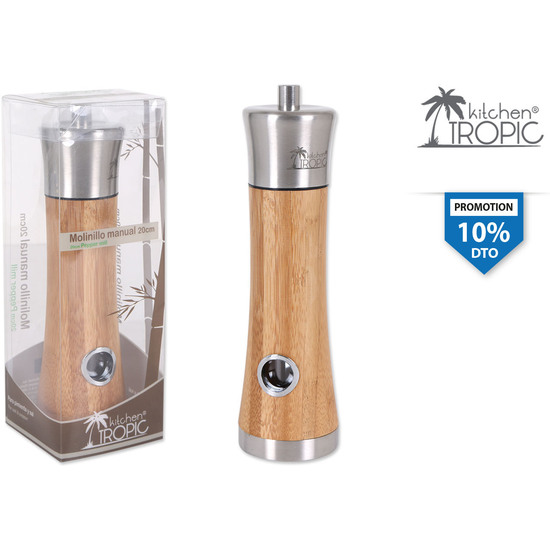 BAMBOO PEEPER GRINDER 20CM KITCHEN TROP image 1