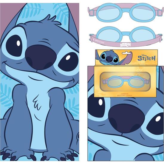 TOALLA SET GAFAS NATACIÓN STITCH image 0