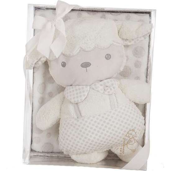 CAJA REGALO MANTA BEIG + OVEJITA 33 CM image 0