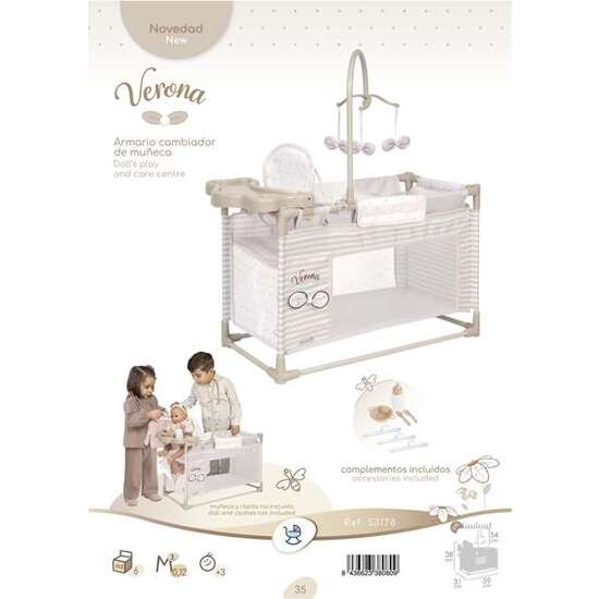 ARMARIO CAMBIADOR PLEGABLE CON ACCESORIOS - PARA MUÑECAS DE HASTA 42 CM. image 5
