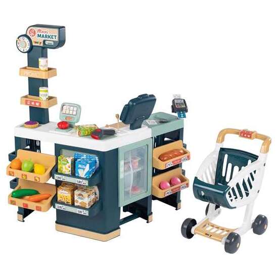 SUPERMERCADO MAXIMARKET CON CARRITO, CAJA REGISTRADORA Y 50 ACCESORIOS. 89,60X80X59,60 CM image 2